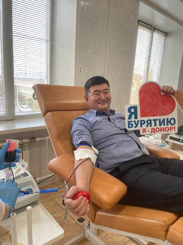 #ДонорыВЛицах 4 октября нашу станцию посетил Первый заместитель руководителя администрации Октябрьского района г. Улан-Удэ